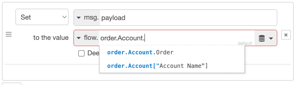 Node-RED editor autocompleting properties Node-RED editor autocompleting properties